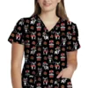 White Cross Clearance Women's Boston Holiday Print Scrub Top -Cherokee Shop 1 wc 618 printclearancebhd 650