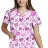 White Cross Clearance Women's Hopeful Promise Print Scrub Top 2 White Cross Clearance Women's Hopeful Promise Print Scrub Top -Cherokee Shop 1 wc 618 printclearancehpr 650