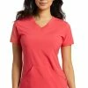 White Cross Women's V-Neck Kangaroo Pocket Solid Scrub Top -Cherokee Shop 1 wc 725 650
