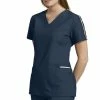 White Cross Women's Princess Seam V-Neck Solid Scrub Top -Cherokee Shop 1 wc 754 650