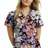 White Cross Clearance Women's Hawaiian Canopy Print Scrub Top -Cherokee Shop 1 wc 755 printclearancehcy 650