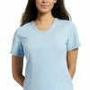 White Cross Women's Round V-Neck Stitched Solid Scrub Top -Cherokee Shop 1 wc 782 650