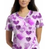 White Cross Clearance Women's Power Of Love Print Scrub Top -Cherokee Shop 1 wc 782 printclearancepwl 650
