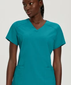 White Cross Women's V-Neck Solid Scrub Top