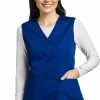 White Cross Women's Button Front Solid Scrub Vest -Cherokee Shop 1 wc 802 650