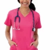 Jockey Scrubs Clearance Women's Mesh Trim V-Neck Solid Scrub Top -Cherokee Shop 1 wh 2329 clearance 650