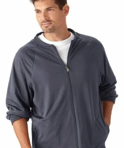 Jockey Scrubs Clearance Men's Zip Front Fleece Solid Scrub Jacket