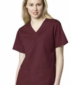 WonderWORK Clearance Women's V-Neck Solid Scrub Top