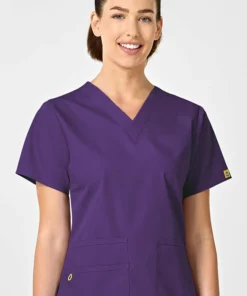 WonderWink Clearance Women's Bravo Lady Fit V-Neck Solid Scrub Top