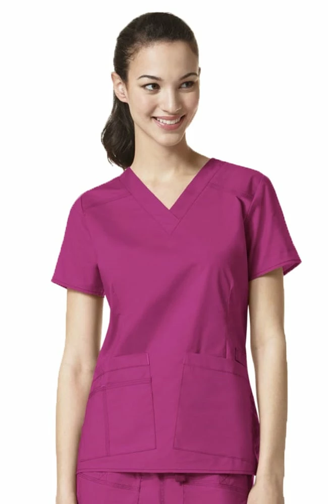 WonderWink Clearance Women's Verity V-Neck Solid Scrub Top 3 WonderWink Clearance Women's Verity V-Neck Solid Scrub Top