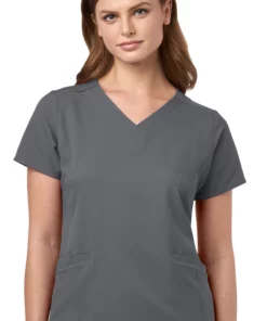 WonderWink Clearance Women's Contoured V-Neck Solid Scrub Top