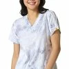 WonderWink Clearance Women's Cool Marble Print Scrub Top 2 WonderWink Clearance Women's Cool Marble Print Scrub Top -Cherokee Shop 1 wk 6157 printclearancecmb 650