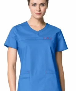 WonderWink Clearance Women's Patience Curved Notch Solid Scrub Top