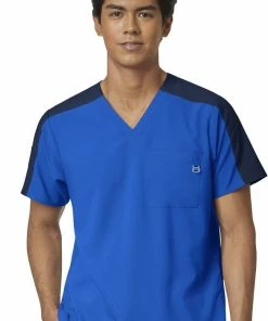 WonderWink Clearance Men's Colorblock Scrub Top