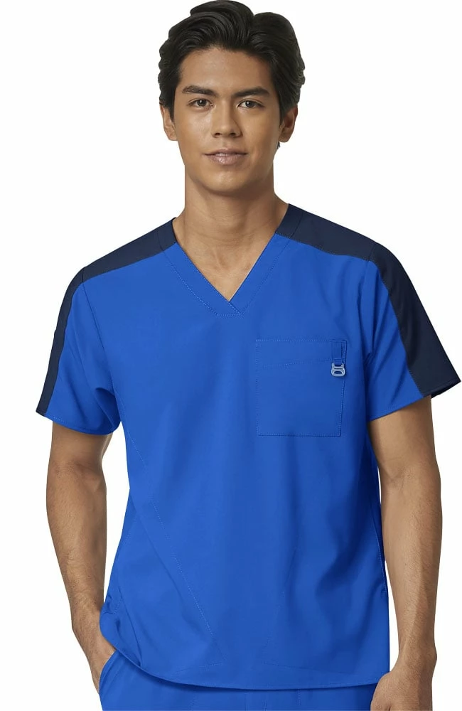 WonderWink Clearance Men's Colorblock Scrub Top 3 WonderWink Clearance Men's Colorblock Scrub Top