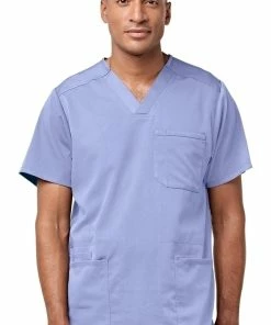 WonderWink Men's Multi Pocket V-Neck Scrub Top