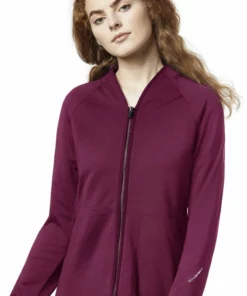 WonderFlex By Wonderwink Women's Fleece Solid Scrub Jacket