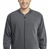 WonderWink Clearance Men's Zip-Up Bomber Solid Scrub Jacket
