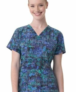 Carhartt Clearance Women's Interwoven Print Scrub Top