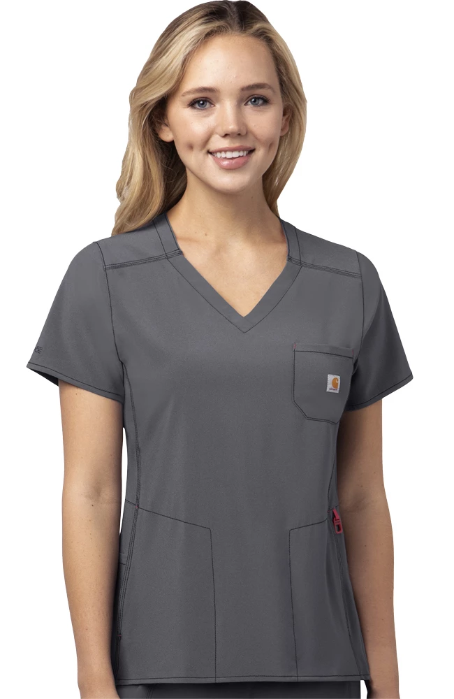 Carhartt Women's Peplum Solid Scrub Top 3 Carhartt Women's Peplum Solid Scrub Top