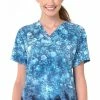 Carhartt Clearance Women's Indigo Country Print Scrub Top -Cherokee Shop 1 wk c12614 printclearanceigc 650