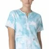 Carhartt Women's Notch Neck Watercolor Sea Print Scrub Top