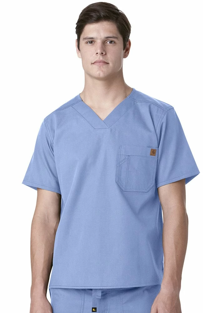 Carhartt Clearance Men's V-Neck Utility Solid Scrub Top 3 Carhartt Clearance Men's V-Neck Utility Solid Scrub Top