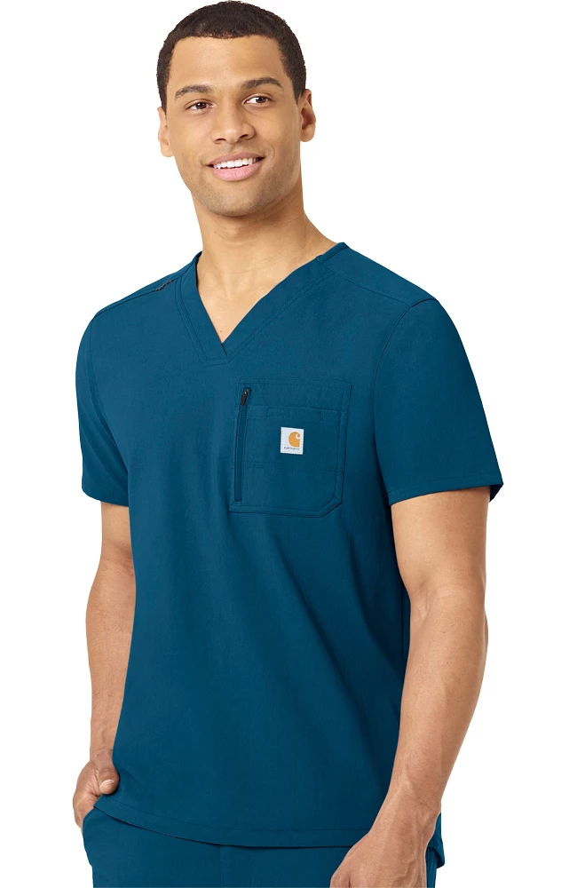 Carhartt Men's Tuck In Zipper Pocket Scrub Top 3 Carhartt Men's Tuck In Zipper Pocket Scrub Top