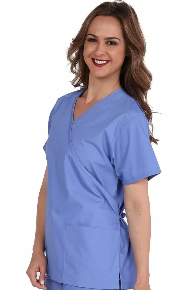 AllHeart Clearance Women's Mock Wrap Scrub Top & Elastic Waistband Scrub Pant Set 4 AllHeart Clearance Women's Mock Wrap Scrub Top & Elastic Waistband Scrub Pant Set - Image 2