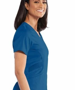 Grey's Anatomy Women's Moto Inspired Solid Scrub Top 6 Grey's Anatomy Women's Moto Inspired Solid Scrub Top -Cherokee Shop 2 bc git033 650