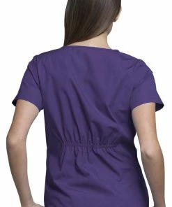 Cherokee Workwear Clearance Women's Round Neck Solid Scrub Top -Cherokee Shop 2 ck 4824 clearance 650