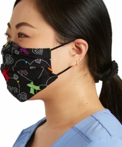 Cherokee Women's Reversible A Hopeful Hearts & Mr. Purr-fect Print Face Mask -Cherokee Shop 2 ck ck508h1 650