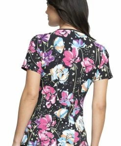 Cherokee Clearance Women's Painted Petals Print Scrub Top -Cherokee Shop 2 ck ck609 printclearance 650 1