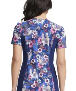 Cherokee Women's Happy Pals Print Scrub Top -Cherokee Shop 2 ck ck636 print 650 1