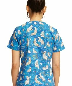 Cherokee Women's Care Like No Otter Print Scrub Top 7 Cherokee Women's Care Like No Otter Print Scrub Top -Cherokee Shop 2 ck ck651 print 650
