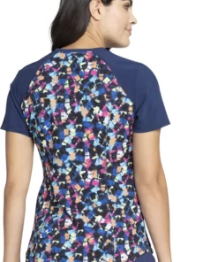 Cherokee Clearance Women's Tech Texture Print Scrub Top -Cherokee Shop 2 ck ck656 printclearance 650