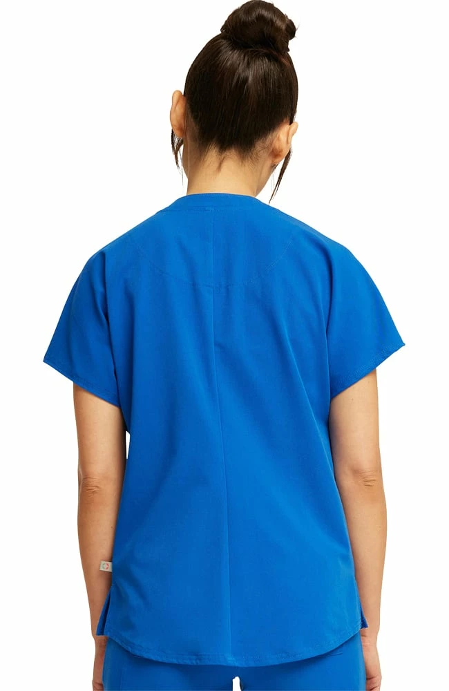 Cherokee Clearance Women's Mandarin Collar Snap Front Scrub Top 4 Cherokee Clearance Women's Mandarin Collar Snap Front Scrub Top - Image 2