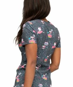 Heartsoul Clearance Women's Kawaii Vacation Print Scrub Top -Cherokee Shop 2 ck hs714 printclearance 650