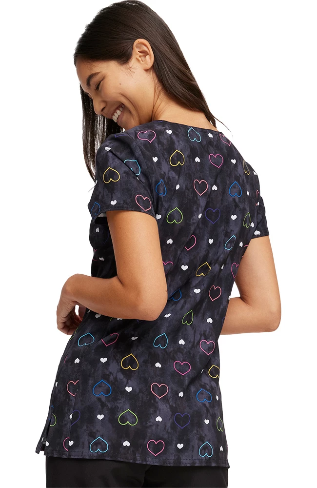Heartsoul Women's Lovin Vibes Print Scrub Top 4 Heartsoul Women's Lovin Vibes Print Scrub Top - Image 2