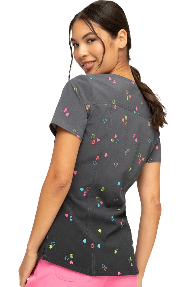 Heartsoul Clearance Women's Pineapple Pop Print Scrub Top 4 Heartsoul Clearance Women's Pineapple Pop Print Scrub Top - Image 2