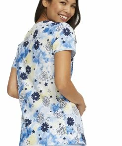 Heartsoul Clearance Women's Daisy Spirit Print Scrub Top -Cherokee Shop 2 ck hs878 printclearance 650