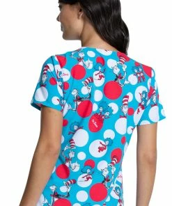 Cherokee Clearance Women's Spotting Trouble Print Scrub Top -Cherokee Shop 2 ck tf614 printclearance 650