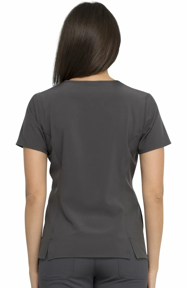 Cherokee Clearance Women's Love Is In The Hair Print Scrub Top 4 Cherokee Clearance Women's Love Is In The Hair Print Scrub Top - Image 2