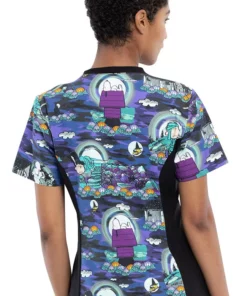 Cherokee Clearance Women's Midnight Pumpkin Print Scrub Top 7 Cherokee Clearance Women's Midnight Pumpkin Print Scrub Top -Cherokee Shop 2 ck tf636 printclearance 650