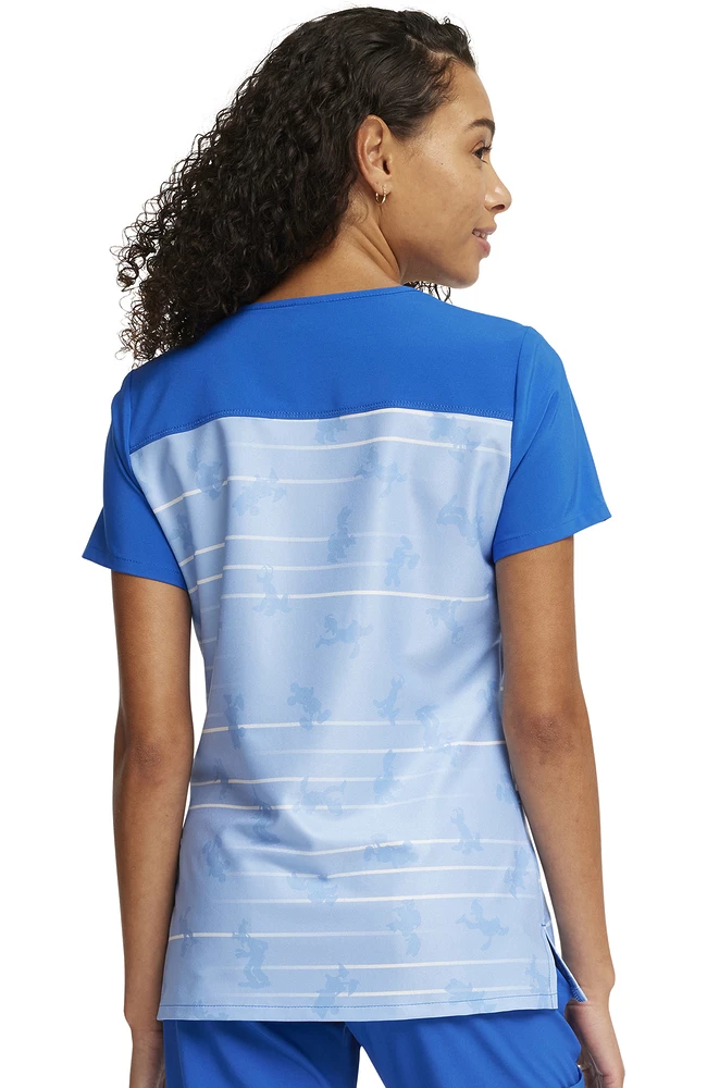 Cherokee Women's Sensational Sunset Print Scrub Top 4 Cherokee Women's Sensational Sunset Print Scrub Top - Image 2