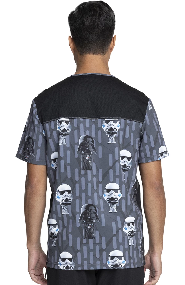 Cherokee Clearance Men's Chibi Empire Print Scrub Top 4 Cherokee Clearance Men's Chibi Empire Print Scrub Top - Image 2