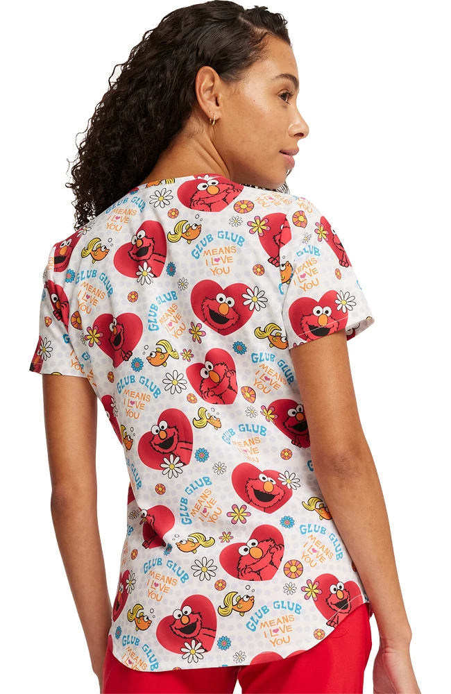 Cherokee Women's Glub Glub Print Scrub Top 4 Cherokee Women's Glub Glub Print Scrub Top - Image 2