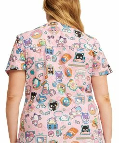 Cherokee Women's Supercute Stickers Print Scrub Top -Cherokee Shop 2 ck tf776 print 650 1