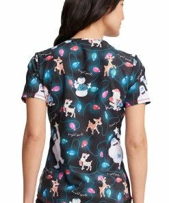 Cherokee Women's Bright Spirits Print Scrub Top 8 Cherokee Women's Bright Spirits Print Scrub Top -Cherokee Shop 2 ck tf784 print 650