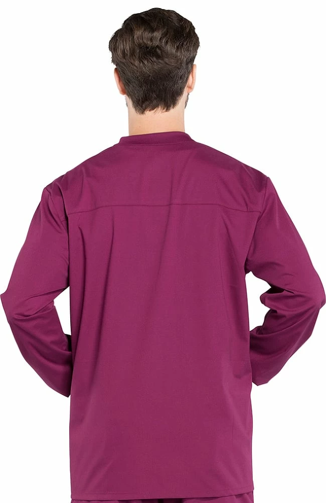 Cherokee Workwear Clearance Men's Snap Front Warm-Up Solid Scrub Jacket 4 Cherokee Workwear Clearance Men's Snap Front Warm-Up Solid Scrub Jacket - Image 2